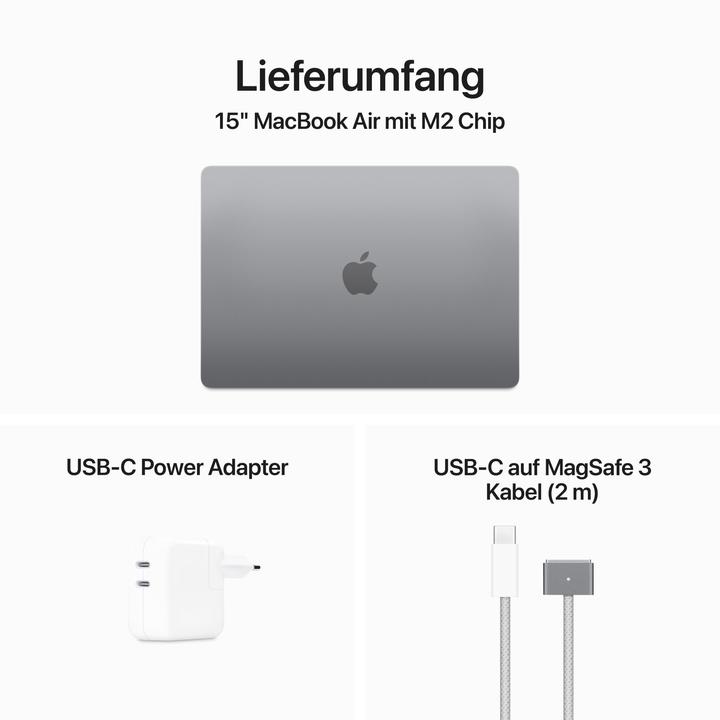 Image du produit Apple MacBook Air - 2023 (15", M2, 8 Go, 512 Go, DE)
