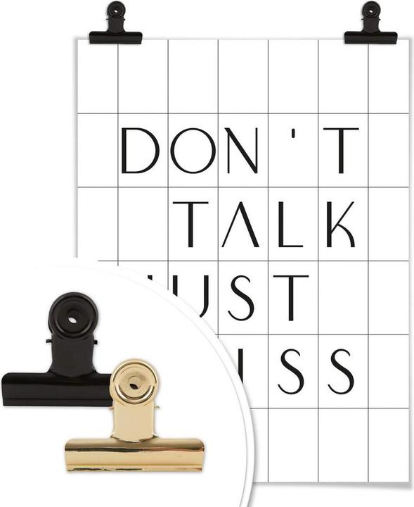 Immagine prodotto Trenddeko con Raster - Non parlare, bacia e basta (24 x 30 cm)