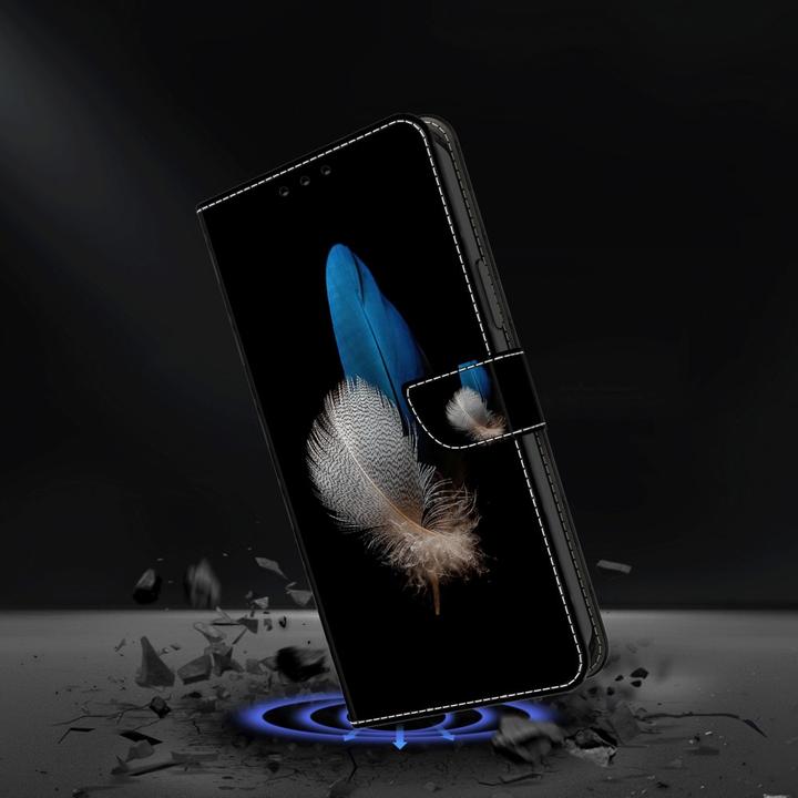 Image du produit Art iPhone 15 Livre Etui avec porte-carte Plume (Apple iPhone 15)
