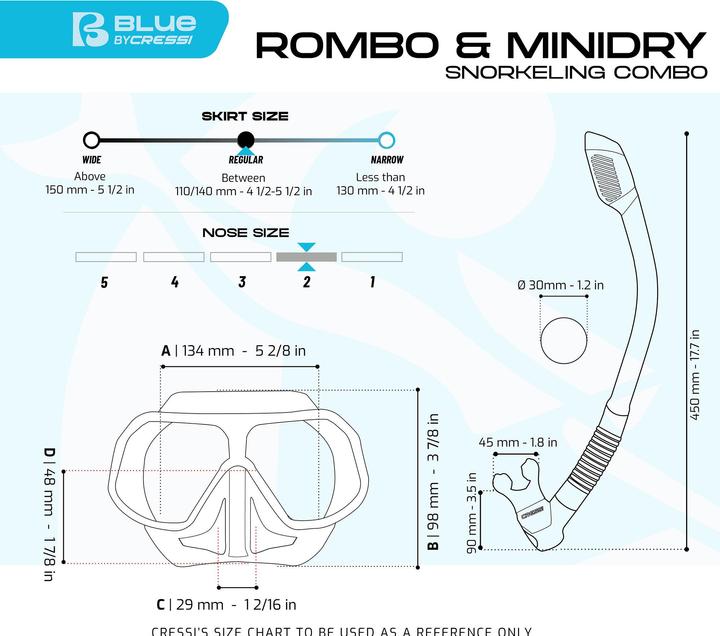 Actual product image Cressi Rombo + Mini Dry