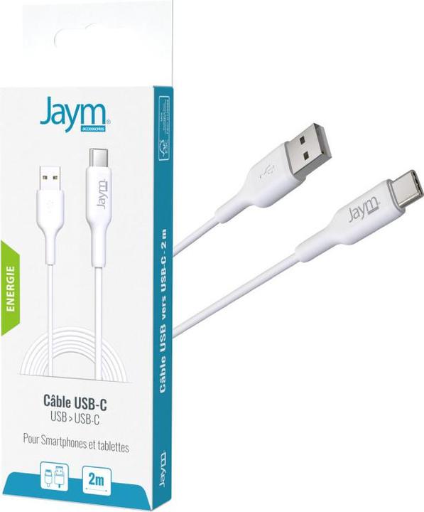 Actual product image Jaym USB to Type-C 2.4A 2M charging and data synchronisation cable (2 m, USB 3.2 Gen 1)