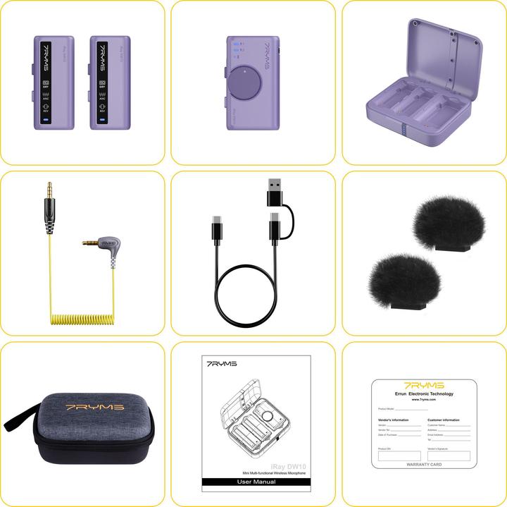 Actual product image 7Ryms iRay DW10(A) (2TX+1RX+CASE) Purple