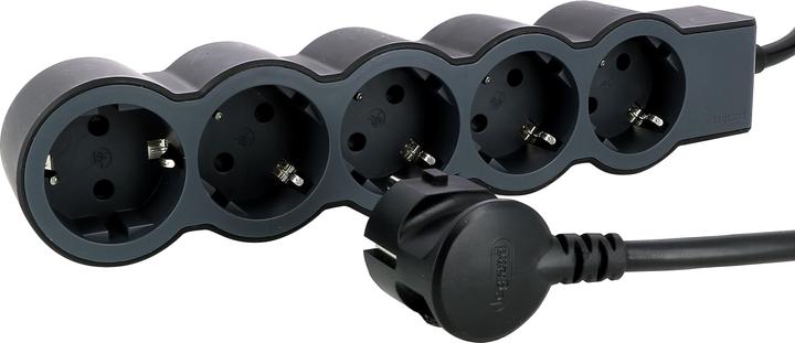 Immagine prodotto Legrand Striscia di prese piatte 5x prese, cavo da 3 metri Nero 694564 (5 x, CEE 16/5, CEE 7/3, 3 m)