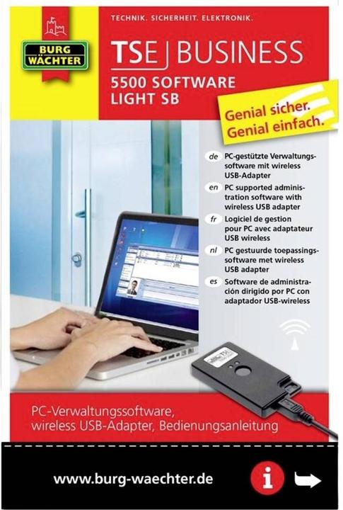 Image du produit Burg Wächter Logiciel TSE 5500 Software Light SB Utilisateur 15 p. Serrures de porte 8 p.
