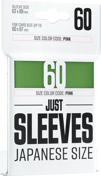 Actual product image Gamegenic GGX10014ML - Just Sleeves - Japanese Size, green (60 Sleeves)