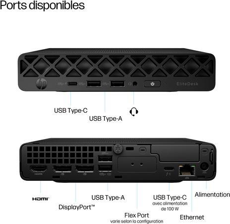 Actual product image HP ELITEDESK 8 MINI G1I U5-235 (Intel Core Ultra 5 235U, 16 GB, 256 GB)