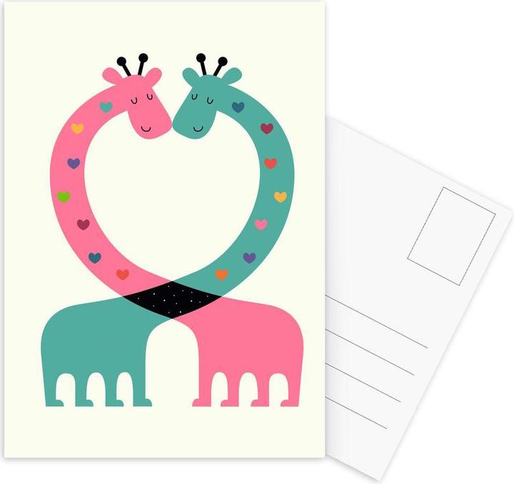 Produktbild Juniqe Love With Heart - Giraffen (3 Stk.)