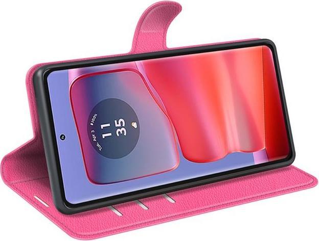 Produktbild MU Classic Litchi Leder Bookcover Series (Motorola Edge 50 Pro)