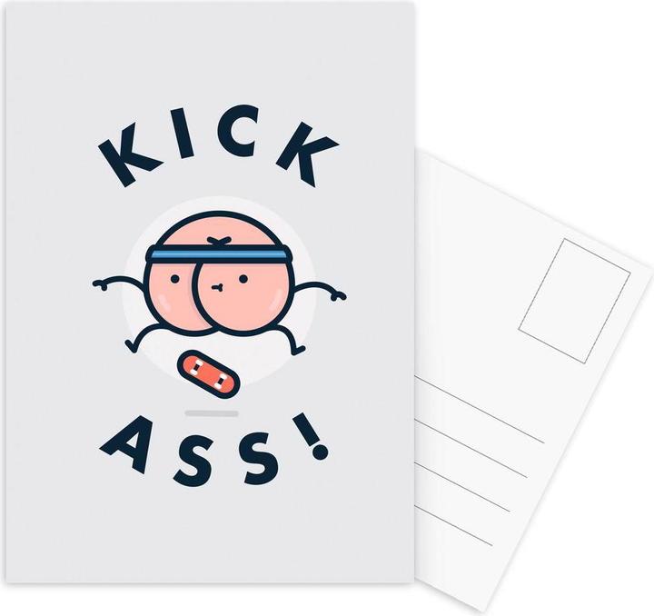 Actual product image Juniqe Kick Ass - Funny (15 pcs.)