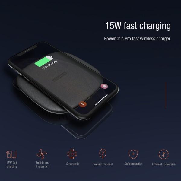 Actual product image Nillkin PowerChic Pro Series Qi Wireless Fast Charger (15 W)