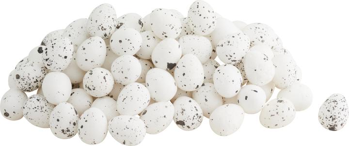 Produktbild VBS XXL Deko-Eier "Weiss - Gesprenkelt", 1,8 cm, 100 Stück, Styropor (100 x)
