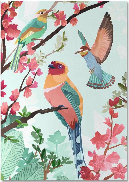 Image du produit Juniqe Birds Of Summer - Oiseaux (A5, À rayures)