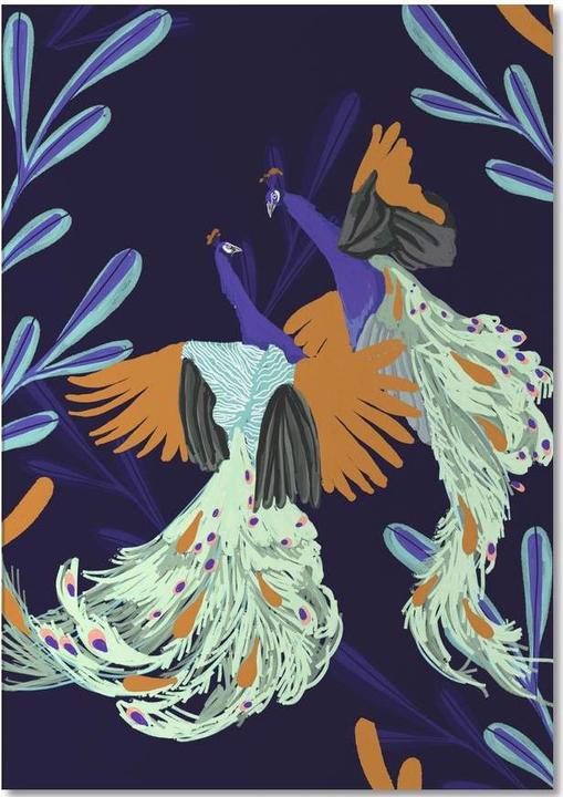 Image du produit Juniqe Peacock Dance - Paons (A4, À rayures)