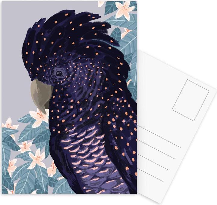 Immagine prodotto Juniqe Cacatua nero - Uccelli (10 pz.)