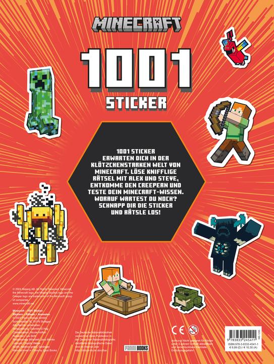 Actual product image Panini Minecraft: 1001 stickers: Stickers - puzzles - colouring in