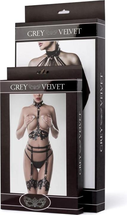 Actual product image Grey Velvet 4-piece ornament set (3XL)