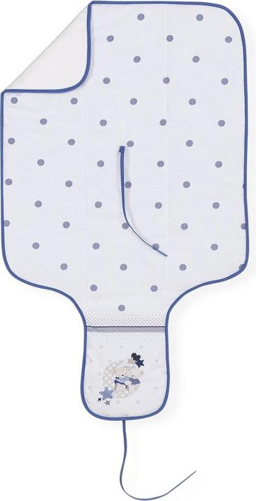 Interbaby FASCIATOIO DA VIAGGIO - 45X75 CM - COTONE+PLASTICA - - BLU