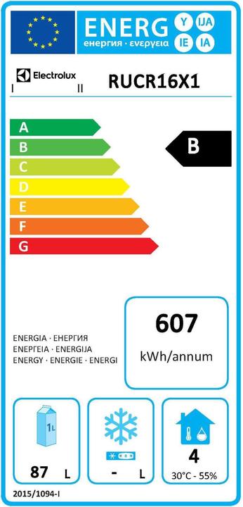 Energie-Label Electrolux Kühlschrank Unterbau (150 l)