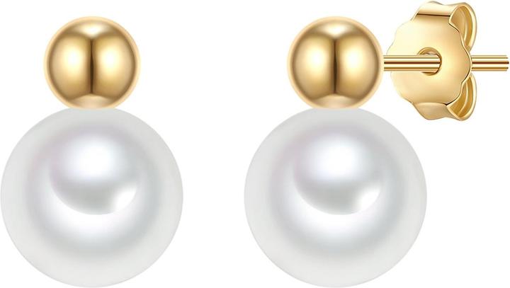 Valero Pearls Damen Sterling Silber Süsswasser-Zuchtperle gelbgold - 32362 (Sterling Silber)
