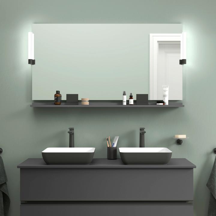 Immagine prodotto Duravit Mensola Sivida, supporto nero diamante opaco, 1280x115x35 mm