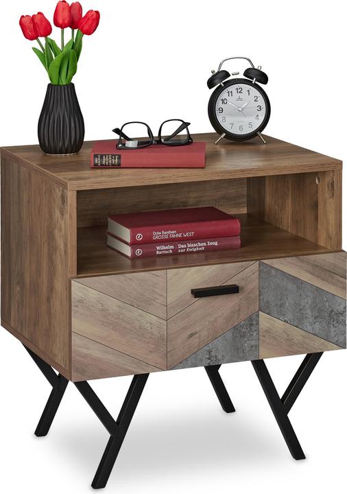 Actual product image Relaxdays Bedside table (50 x 42 x 53 cm)
