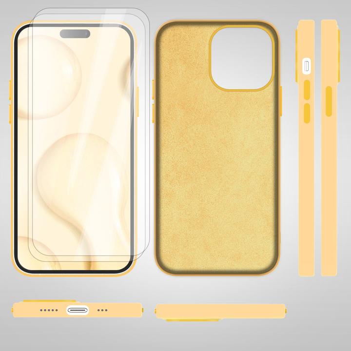 Actual product image Nalia Liquid silicone case with MagSafe function & 2x display protection glass (Apple iPhone 14 Pro Max)