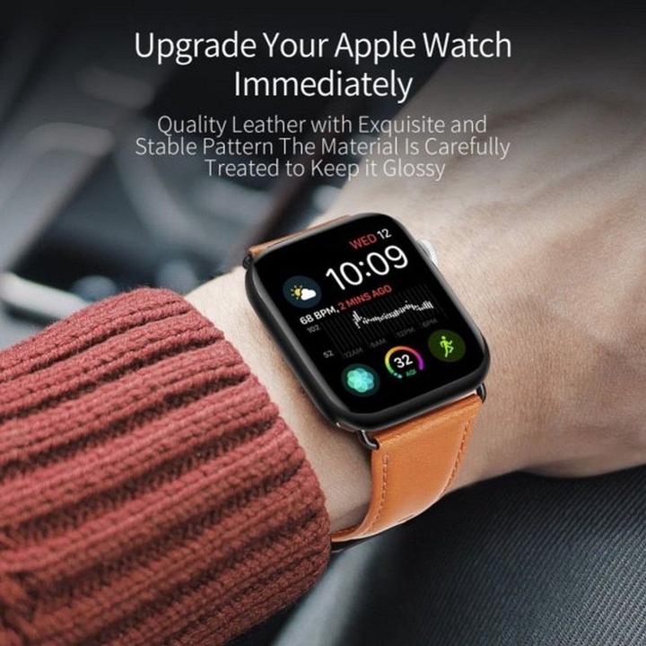 Produktbild Dux Ducis YA Armband (42 mm, 44 mm, 45 mm, 49 mm, Echtleder, Apple Watch Series 1, Apple Watch Series 2, Apple Watch Series 3, Apple Watch Series 4, Apple Watch Series 5, Apple Watch Series 6, Apple Watch Series 7, Apple Watch Series 8, Apple Watch Series 9, Apple Watch SE, Apple Watch Ultra, Apple Watch Ultra 2)