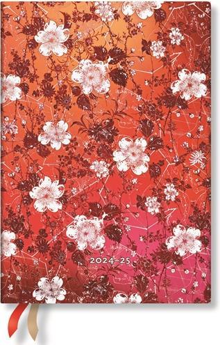 Immagine prodotto Paperblanks PAPERBLAN Agenda Sakura Midi 24/25 DFD5421 1W/2S 13M FR HOR HC 13x18cm (13 x 18 cm)
