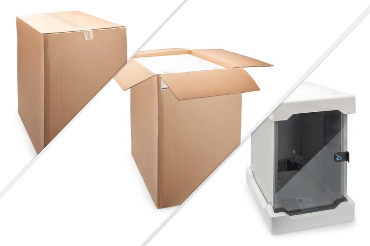 Actual product image Digitus Wall Mounting Cabinet 254 mm (10") - 312x300 mm (WxD) (12 RU, 10 inch rack)