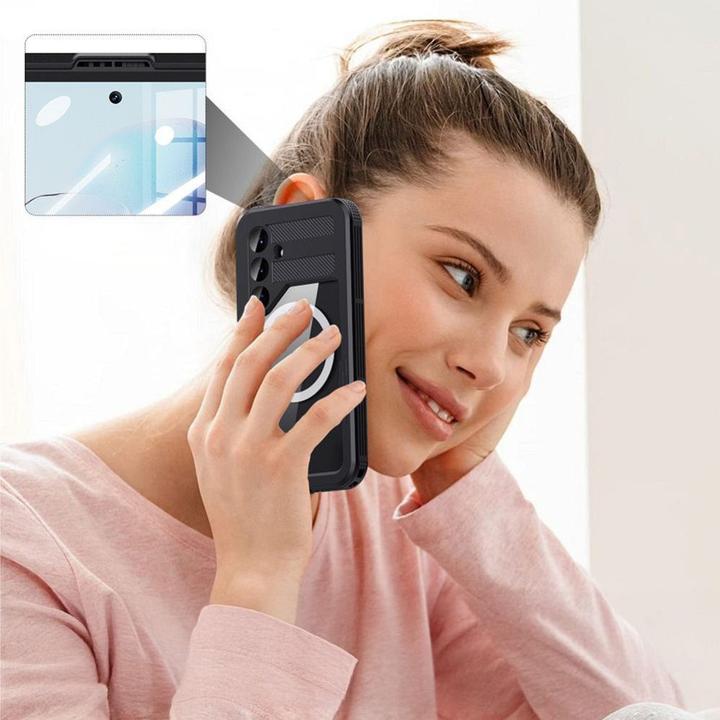 Image du produit OEM Case universal for sports Waterproof case SHELLBOX MARS with metal ring for SAMSUNG S25 black (Samsung Galaxy S25)