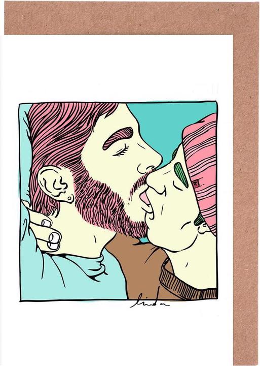 Immagine prodotto Juniqe Gli uomini baciano 1 - Coppie (15 pz.)