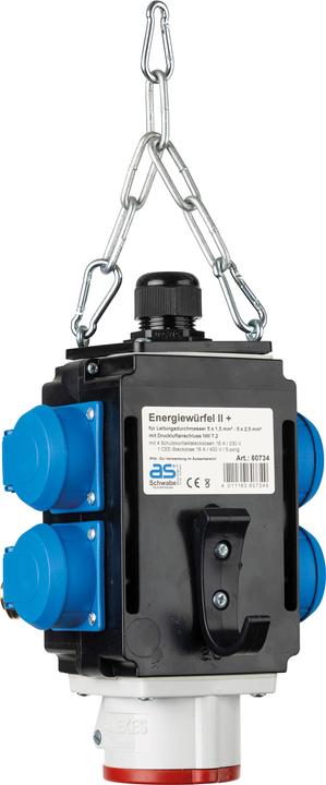 Actual product image As - Schwabe Energy cube with compressed air connection (6 x, CEE, CEE 7/3)