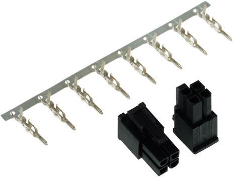 Actual product image Phobya ATX Power Connector 4Pin male, 2 pieces