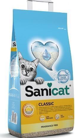 Sanicat Lettiera classica, per gatti, non profumata, 10L