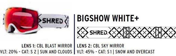 Actual product image Shred Rarify Goggles Bigshow White