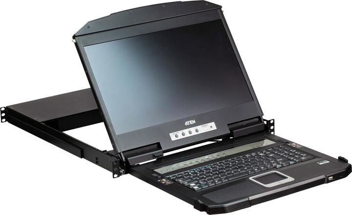 Actual product image Aten CL3884NW FR KVM switch 4-port multi-view 18.5" LCD (USB HDMI) FR layout