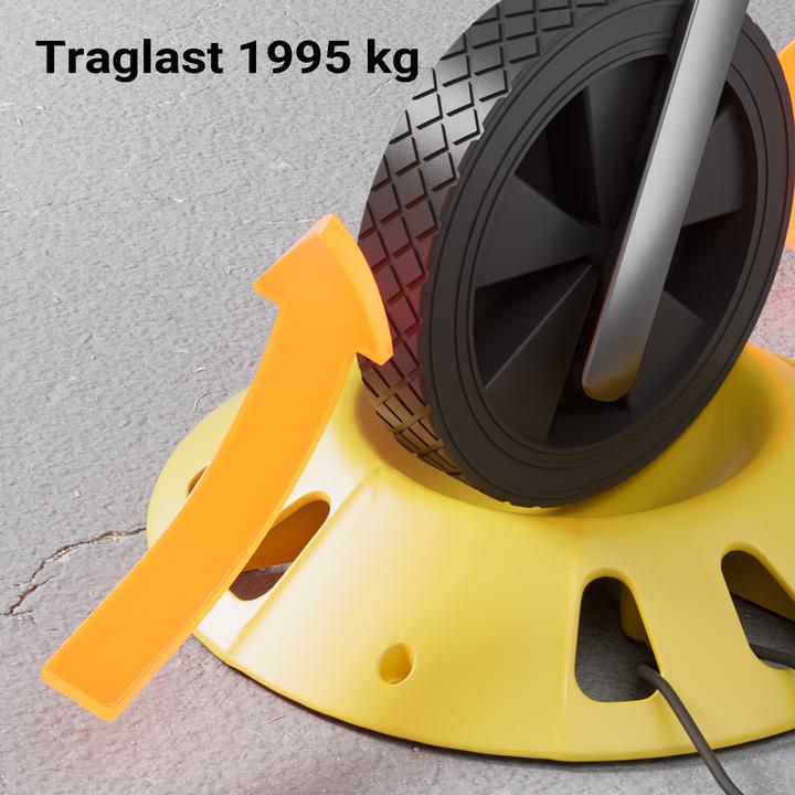Produktbild Wiltec Stützradunterlage Ø300mm Stützrad 1995kg Unterlegkeil Anhänger Wohnwagen