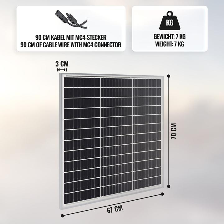 Image du produit Yangtze Solar 4x panneau solaire 100W (100 W, 6.20 kg)
