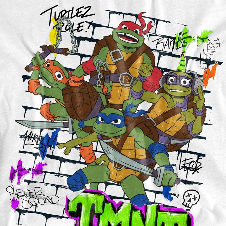 Immagine prodotto Teenage Mutant NT Maglietta Muro di Mattoni Poster Adulto Unisex (L)