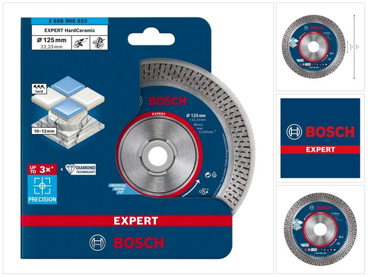 Image du produit Bosch Professional Zubehör Disques à tronçonner diamantés EXPERT HardCeramic, 125 x 22,23 x 1,4 x 10 mm