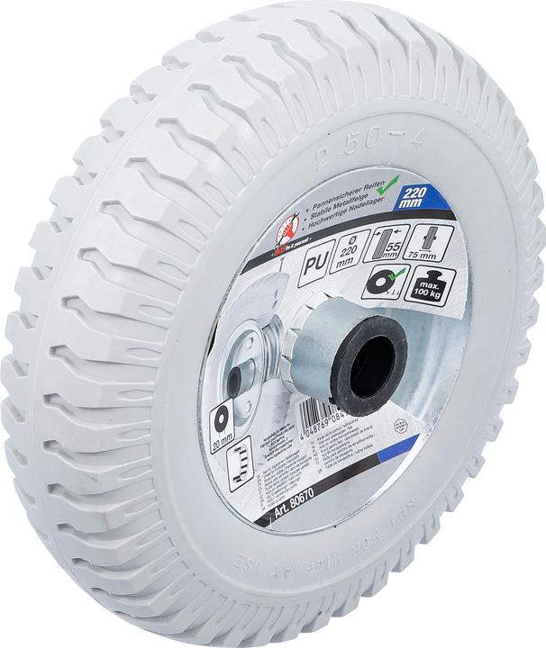 Actual product image BGS Wheel for Pushcarts / Handcarts | PU, gray | 220 mm (100 kg)