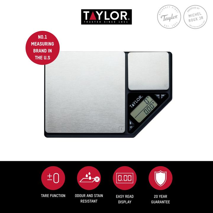 Image du produit Taylor's Taylor Pro Dual Platform Digital Kitchen Scale, 5kg/500g, boîte cadeau