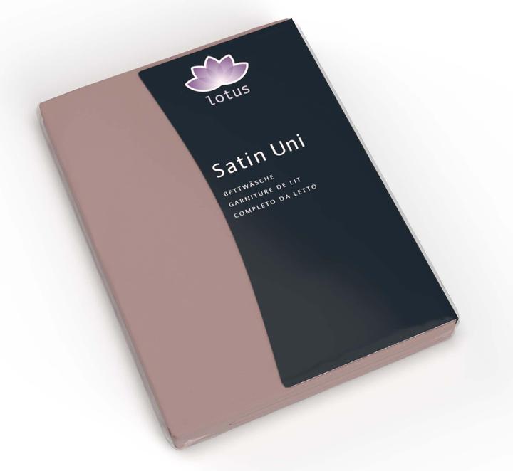Image du produit Lotus Bettwaren Drap-housse en satin uni (90 x 200 cm)