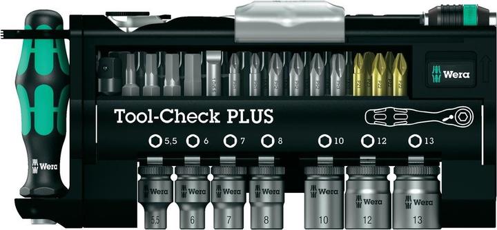 Produktbild Wera Tool-Check PLUS (Kreuz Phillips PH M2, Innensechsrund TX M20, Innensechsrund TX M25, Kreuz Phillips PH M1, Innensechsrund TX M15, Kreuz Pozidriv PZ M3, Innensechsrund TX M30, Kreuz Phillips PH M3, Kreuz Pozidriv PZ M2, Innensechsrund TX M10, Innensechsrund TX M40, Kreuz Pozidriv PZ M1)