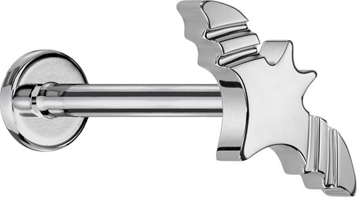 Produktbild Star Piercing Micro Threadless Labret silber Fledermaus silber (Titan G23, ohne Messing)