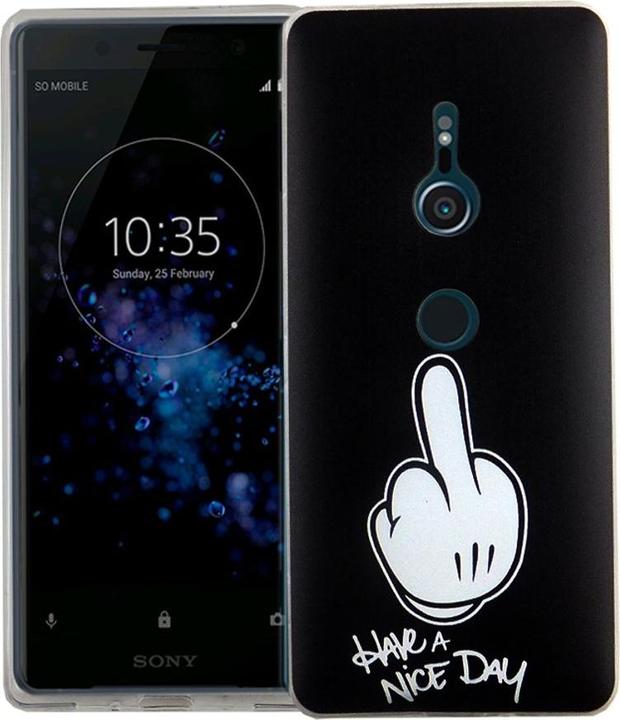 Produktbild König Design Sony Xperia XZ2 Handyhülle Schutzcase Mittelfinger Cover Bumper Etuis Rahmen Neu (Sony Xperia XZ2)