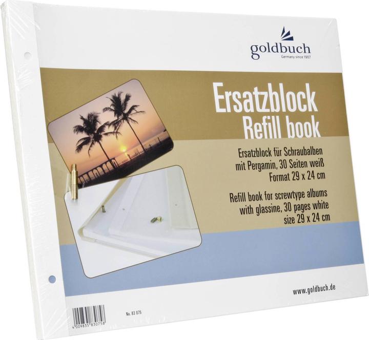 Produktbild Goldbuch Ersatzblock 29x24 30 Seiten + Schrauben (29 x 24 cm)