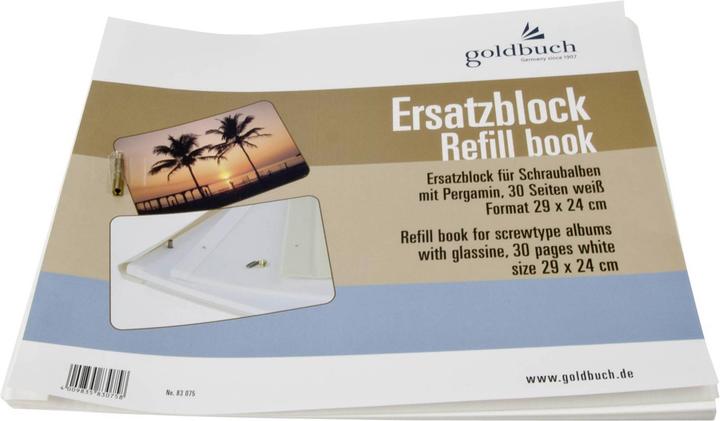 Produktbild Goldbuch Ersatzblock 29x24 30 Seiten + Schrauben (29 x 24 cm)