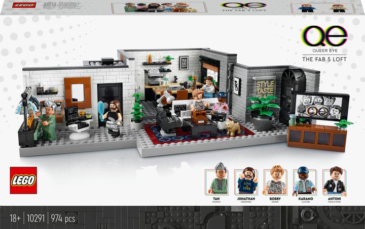 Produktbild LEGO Queer Eye - The Fab 5 Loftas (10291) (10291, LEGO Creator Expert, LEGO Seltene Sets)