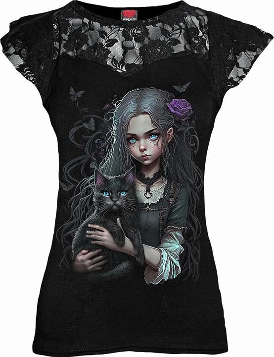 Immagine prodotto Spiral Goth Familiar Top Dettaglio in Pizzo Donna (XXL)